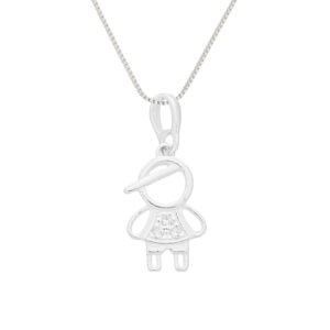 Colar Menino com Zircônia em Prata 925